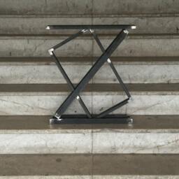 "28"" Metal Table Legs, Steel Base, Width 24"", Height 26"" - 30" - thumbnail 2