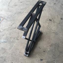 "28"" Metal Table Legs, Steel Base, Width 24"", Height 26"" - 30" - thumbnail 3