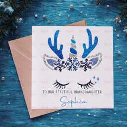 Personalised Kids Christmas Decoration - Granddaughter Gift Custom Bauble For Girls Stocking Filler Eve Box - thumbnail 2