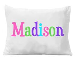 Personalized Monogram Pillowcase, Girls Microfiber Bedding - thumbnail 1
