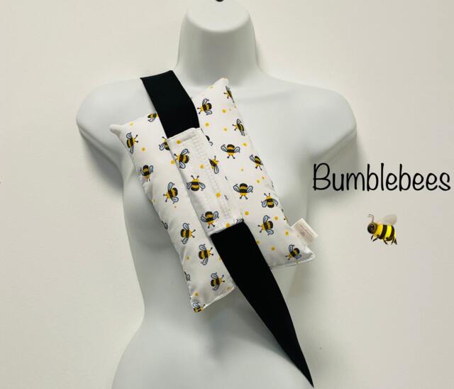 xl Bumblebees Seatbelt Pillow Extra Large Seat Belt Travel Gift Car Cushion Mastectomy Breast Cancer - image 1