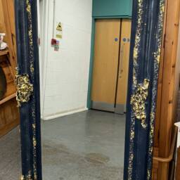 Large Leaner Mirror French Roccoco Blue & Gold - thumbnail 2