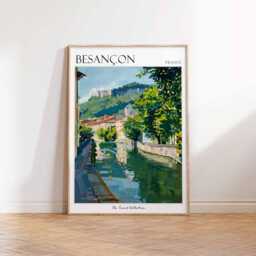 Besan??on France Travel Poster French Cityscape Art Print - thumbnail 3