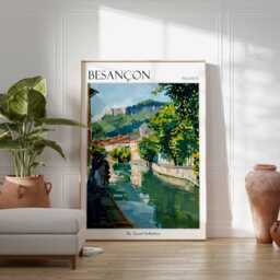 Besan??on France Travel Poster French Cityscape Art Print - thumbnail 2