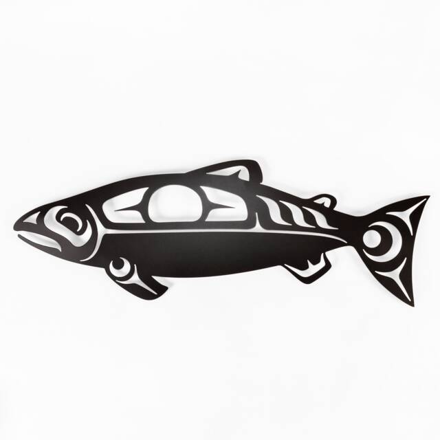 First Nations Native Steel Cut Salmon Three Sizes Wall Mounted - image 1