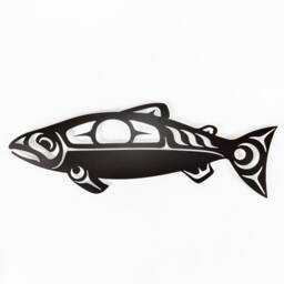First Nations Native Steel Cut Salmon Three Sizes Wall Mounted - thumbnail 1