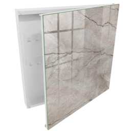 Stylish Stone Wall Mounted Key Cabinet, Gray Box For Home, Modern Textures, Lovers Of Nature & Elegance - thumbnail 2