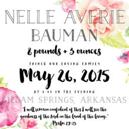 Water Color Floral Birth Announcement Pillow Cover - thumbnail 2