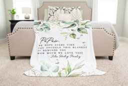 Personalized Christmas Gift For Dad, Grandparents Blanket From Daughter Or Son, Dad Present, Grandpa - thumbnail 1