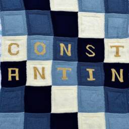 Personalized Blue Blanket - Lap/Throw/Toddler - thumbnail 2