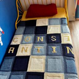 Personalized Blue Blanket - Lap/Throw/Toddler - thumbnail 3