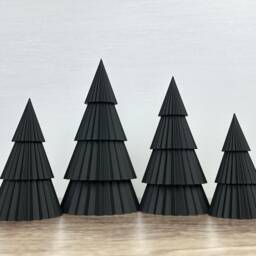 Nesting Christmas Tree Decor Modern Tabletop Centerpiece - thumbnail 2