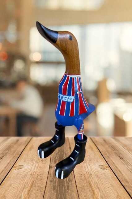 Crystal Palace Fc - Hand-Painted Wooden Duck - 2025-2026 Design Approx. 25cm - image 1