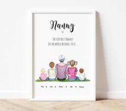 Personalised Gift For Nanny, Mother's Day, This Nanny Belongs To Print, Gifts Grandma, Nana, Birthday, From Grandkids/ Grandchildren - thumbnail 1