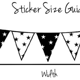 Bunting, Vinyl Wall Art Sticker Decal Mural. Home, Wall, Mirror, Window Decor. Nursery, Children's Bedroom, Playroom. Stars, Flags - thumbnail 3