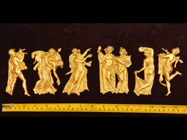 6 Gilt Gold Or White French Style Statues Decorative Wall Furniture Moulding Plastic Decoration - image 1