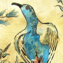 Minoan Blue Bird Fresco Painting From Crete Knossos Palace , Museum Copy For Gift Her - thumbnail 2