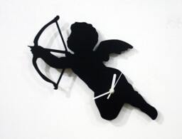 Greek God Of Love Silhouette - Wall Clock - thumbnail 1