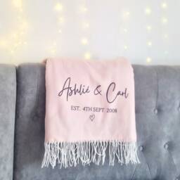 Personalised Blanket, Unique Gift For Her, House Warming Gift, Anniversarygift, Wedding Gift, Engagement Couples, Couple - thumbnail 1