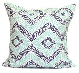 Blue Pillow Cover Sale, Aqua For 20x20, 18x18, 16x16 Inserts, All Sizes - thumbnail 1