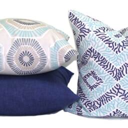 Blue Pillow Cover Sale, Aqua For 20x20, 18x18, 16x16 Inserts, All Sizes - thumbnail 3