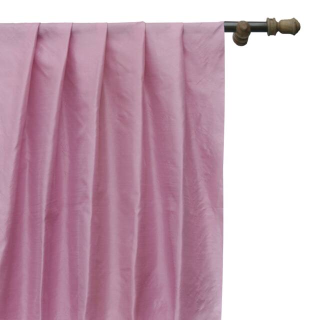 Lavender Pink Art Silk Curtain Panels, Faux Curtains - Rod Pocket, Grommet, Box Pleat, Three Pinch Tab Top & Plain Ring Top - image 1