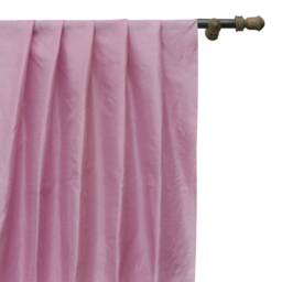 Lavender Pink Art Silk Curtain Panels, Faux Curtains - Rod Pocket, Grommet, Box Pleat, Three Pinch Tab Top & Plain Ring Top - thumbnail 1