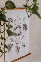 Veggie Fabric Wall Hanging, Vegetable Drawing, Vegetables, House Decor, Christmas Gift, Wall Art, Kitchen Housewarming Gift - thumbnail 1