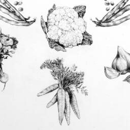 Veggie Fabric Wall Hanging, Vegetable Drawing, Vegetables, House Decor, Christmas Gift, Wall Art, Kitchen Housewarming Gift - thumbnail 4
