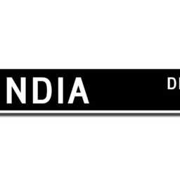 India Sign, Wall Decor, Gift, Souvenir Keepsake, Custom Street Quality Metal Sign - thumbnail 2