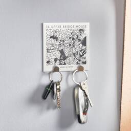 Personalised Map Location Couples Key Holder - thumbnail 1