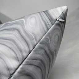Marble Swirl Pillow Cover - Modern Gray & White Decorative Throw Luxury Abstract Cushion For Sofa, Bed, Or Living Room Decor - thumbnail 4