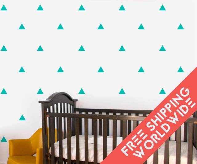 Triangle Baby Mint Green Wall Decals Decor Stickers Nursery Boy Girl Sky Pattern Modern & Scandinavian - image 1