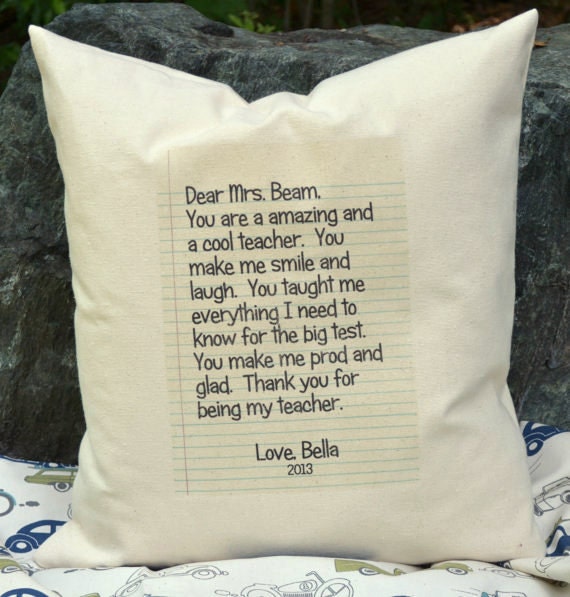 Personalized Pillow, Teacher Gift, Letter Grandparent Mother's Day Father's Gift Idea - image 1