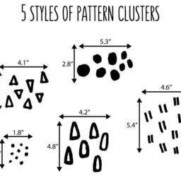 Abstract Pattern Wall Decals, 3-Color Hand Drawn Polka Dot Cute Stickers, Nursery Decal, Kids Room Decals - thumbnail 2