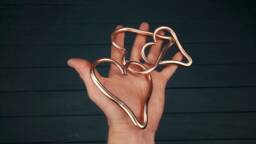 7Th Year Anniversary Gift, Copper Family Hearts, Hanging Love Hearts, Interlinked, Copper, Love, Personalised, Wife, Him, Her Wedding