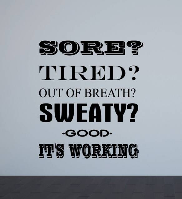 Gym Wall Decal Sweat Poster Sport Fit Motivational Quote Vinyl Sticker Bodybuilding Gift Fitness Decor Workout Inspirational Art 5-99 - image 1