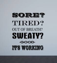 Gym Wall Decal Sweat Poster Sport Fit Motivational Quote Vinyl Sticker Bodybuilding Gift Fitness Decor Workout Inspirational Art 5-99 - thumbnail 1
