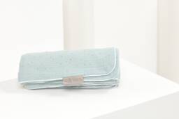 Kraftkids Baby Blanket Muslin With Gold Dots On Green