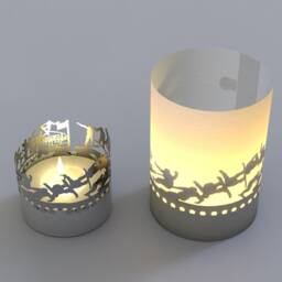 Snowboard Shadow Play Candle - Enthusiast Gift, Winter Decor - thumbnail 3
