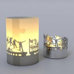 Snowboard Shadow Play Candle - Enthusiast Gift, Winter Decor - thumbnail 4