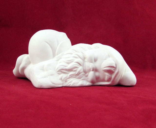 Ready To Ship-Ceramic Ready To Paint Lying Down Gnome - 8 Inches, Lawn Or Garden Gnome, Outdoor Indoor - image 1