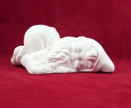 Ceramic Ready To Paint Lying Down Gnome - 8 Inches, Lawn Or Garden Gnome, Outdoor Indoor