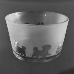 Shih Tzu Bowl - Clear Glass Bowl With Shih Tzu Frieze Design Shihtzu Gift Idea - thumbnail 4
