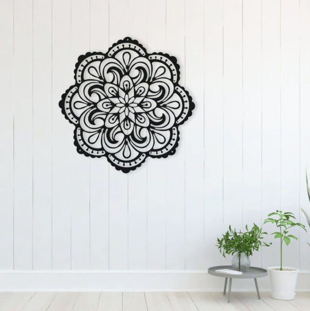 Mandala Sign Wall Decor, Home Metal Art, Unique Decoration, Trellis, & Living, Room
