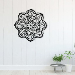Mandala Sign Wall Decor, Home Metal Art, Unique Decoration, Trellis, & Living, Room - thumbnail 1