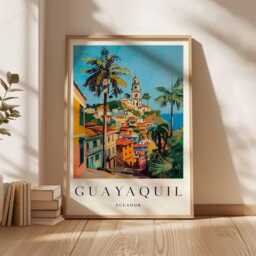 Guayaquil Ecuador Travel Poster South America Coastal City Wall Art - thumbnail 3