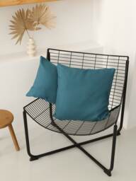Light Blue Outdoor Throw Pillow Cover, Water Resistant & Stain Custom Case, Hidden Zipper, Coastal House Decor, Any Size