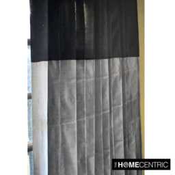 "Black & Silver Curtain Panels 52""x84"