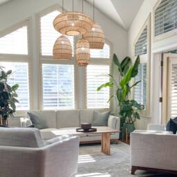 Handmade Rattan Pendant Light, Japandi Coastal Decor - thumbnail 3